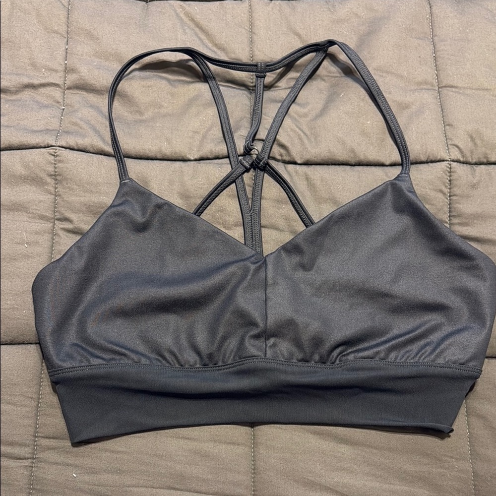 ALO Yoga Black Strappy Sports Bra